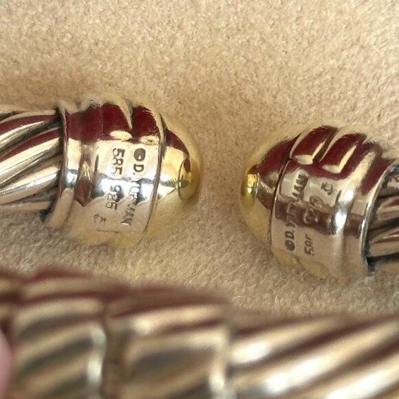 David Yurman Vintage Two-Tone Cable Classics Dome Bracelet - Picture 6 of 6